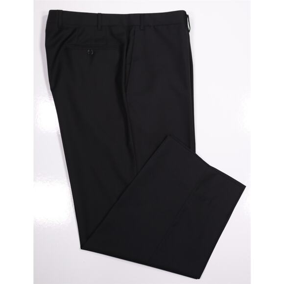 Canali Other - Canali 1934 Black Twill Wool Flat Front Dress Trousers Pants 36x26